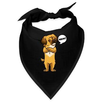 Sturer Tibet Spaniel Hund lustig Hundefan - Bandana - Schwarz - Vorne