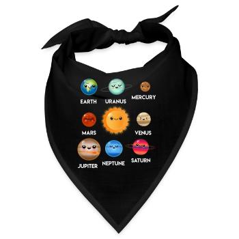 Sonnensystem Planeten - Bandana - Schwarz - Vorne