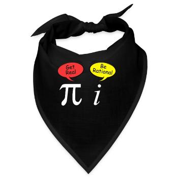 Komplexe Zahlen Witz Irrationale Zahl Mathematik - Bandana - Schwarz - Vorne