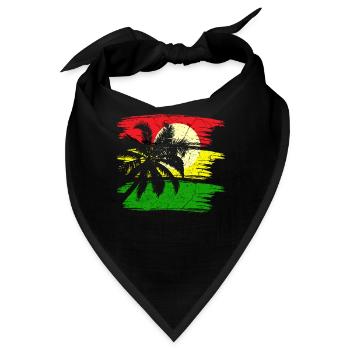 Jamaika Reggae Rastafari - Bandana - Schwarz - Vorne