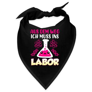 Aus dem Weg ich muss in das Labor Laborant - Bandana - Schwarz - Vorne