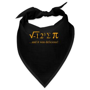Mathe Student Mathematiker Witz I ate some Pie - Bandana - Schwarz - Vorne