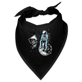 Astronaut Monitor Gaming Controller Lustiger Gamer - Bandana - Schwarz - Vorne