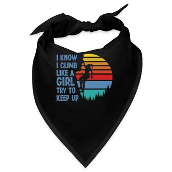 Rock Climbing Climber Retro Climb - Bandana - Schwarz - Vorne