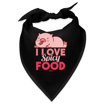 süßes Schwein Bauernhof Schinken - Bandana - Schwarz - Vorne