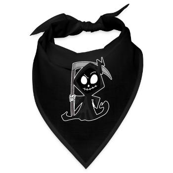 Sensenmann mit Sense - Bandana - Schwarz - Vorne