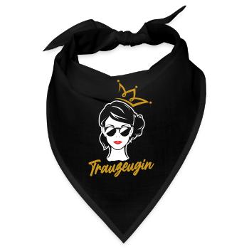 Ich Bin Trauzeugin Lustiges Trauzeugin Geschenk - Bandana - Schwarz - Vorne