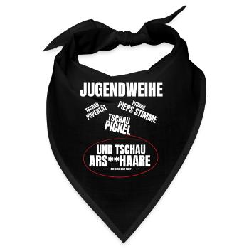 Jugendweihe 2021 | Lustiges Jugendweihe Geschenk - Bandana - Schwarz - Vorne