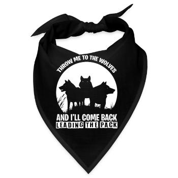 Wolf Pack Rudel Wildhund Wildtiere - Bandana - Schwarz - Vorne