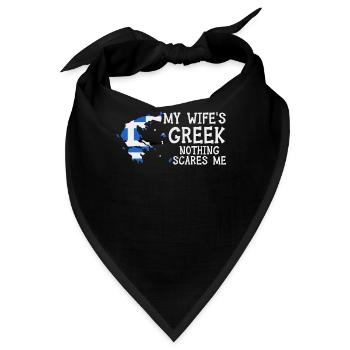 Ehefrau Griechenland Griechisch Griechin - Bandana - Schwarz - Vorne