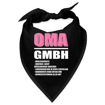 Lustige Oma Geschenkideen | Oma GmbH - Bandana - Schwarz - Vorne