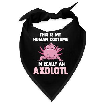 Axolotl - Bandana - Schwarz - Vorne