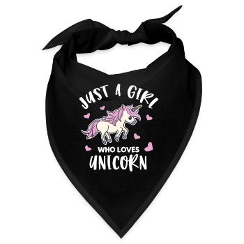 Unicorn Einhorn Pferd Fabelwesen Unicorns - Bandana - Schwarz - Vorne