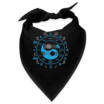 Gitarren Akkorde Akustik Gitarre Musiker Gitarrist - Bandana - Schwarz - Vorne