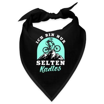 Ich bin nur selten Radlos - Bandana - Schwarz - Vorne
