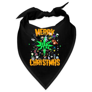 Weihnachten Weihnachten Weihnachten Weihnachten Weihnachten - Bandana - Schwarz - Vorne