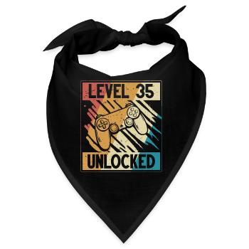 35. Geburtstag Gamer 35 Jahre - Bandana - Schwarz - Vorne
