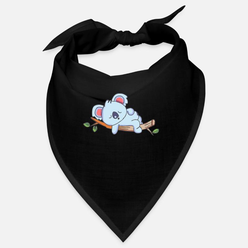 Koala Sleeping Koala Bear - Bandana - black