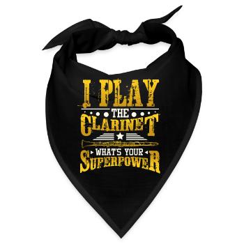 klarinettist Superpower - Bandana - Schwarz - Vorne