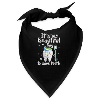 Zahnarzt - Bandana - Schwarz - Vorne