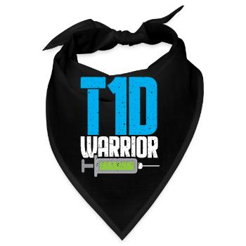 Diabetes Diabetiker Insulin Blutzucker Typ 1 - Bandana - Schwarz - Vorne
