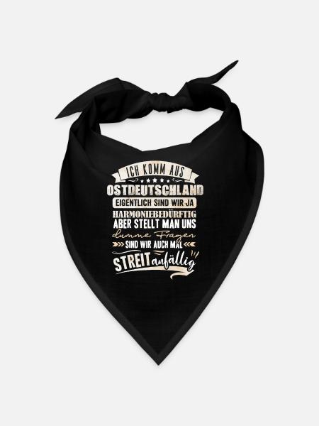 Ossis harmoniebedürftig Ostdeutschland - Bandana - Schwarz - Vorne