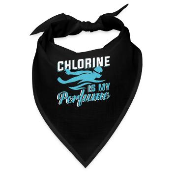 Schwimmer Schwimmtrainer Chlor ist mein Parfum - Bandana - Schwarz - Vorne