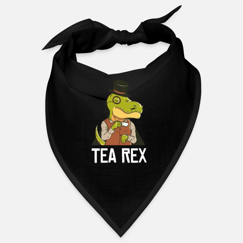 T-Rex Dinosaur with Tea Tea Rex Tyrannosarus Bandana