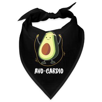 Avocardio Avo-Cardio Übung Fitness Fitness Avocado - Bandana - Schwarz - Vorne
