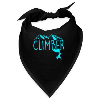 Felsklettern Klettern Kletterer - Bandana - Schwarz - Vorne