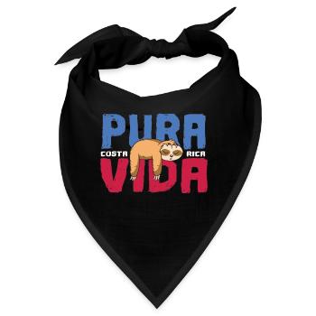 Pura vida Faultier - Bandana - Schwarz - Vorne