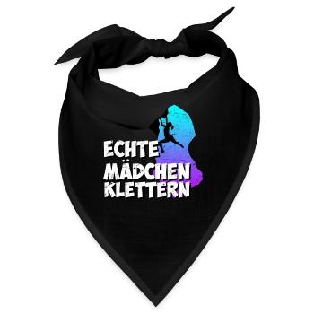 Echte Mädchen Klettern - Bandana - Schwarz - Vorne