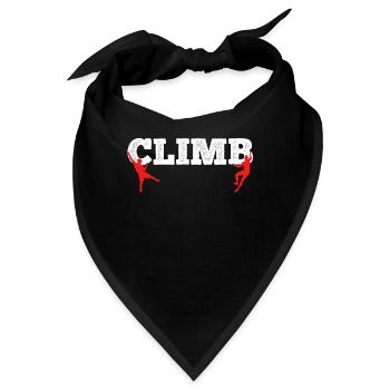 Felsklettern Boulder Kletterer Freiklettern - Bandana - Schwarz - Vorne