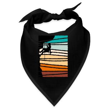 Klettern Felsklettern Bergsteigen - Bandana - Schwarz - Vorne