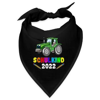 Schulkind 2022 | Traktor Schulkind - Bandana - Schwarz - Vorne