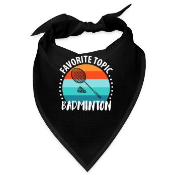 Badminton Federball Badmintonspieler - Bandana - Schwarz - Vorne