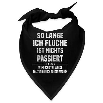 wenn ich fluche, lustiges - Bandana - Schwarz - Vorne