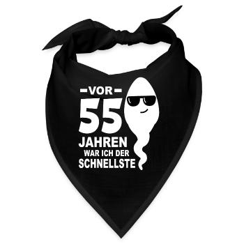 55. Geburtstag 55 Jahre 55 Jahrestag 55. Jubiläum - Bandana - Schwarz - Vorne