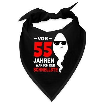 55. Geburtstag 55 Jahre 55 Jahrestag 55. Jubiläum - Bandana - Schwarz - Vorne