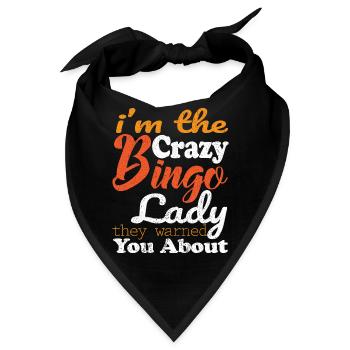 Bingo Bingospieler Gesellschaftsspiel Bingo Lotto - Bandana - Schwarz - Vorne