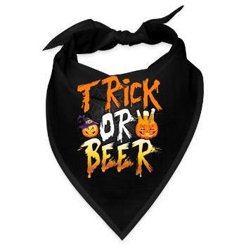 Halloween Trick Or Beer - Bandana - Schwarz - Vorne