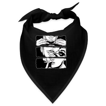 Weed Raucher Cannabis Marihuana Enthusiast Pot - Bandana - Schwarz - Vorne