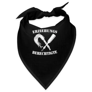 Erziehungsberechtigte BDSM Bondage SM T-Shirt - Bandana - Schwarz - Vorne