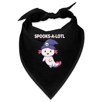 Halloween-Axolotl-Kostüm Spooks-A-Lotl - Bandana - Schwarz - Vorne