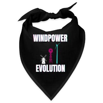 Windpower Evolution Windkraft Wind - Bandana - Schwarz - Vorne