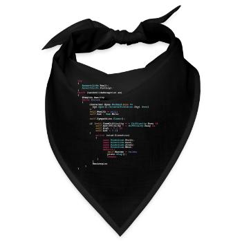 Programmierer Humor Code - für Software-Entwickler - Bandana - Schwarz - Vorne