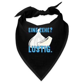 Eine Zehe? Lustig Knoblauch Essen Gewürze Stinken - Bandana - Schwarz - Vorne