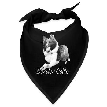 Sheltie Border Collie Hunde Collie Rassehund - Bandana - Schwarz - Vorne