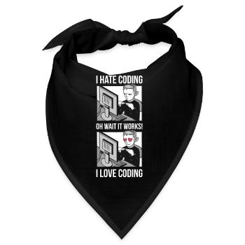 I Love Coding Programmieren Geschenk - Bandana - Schwarz - Vorne