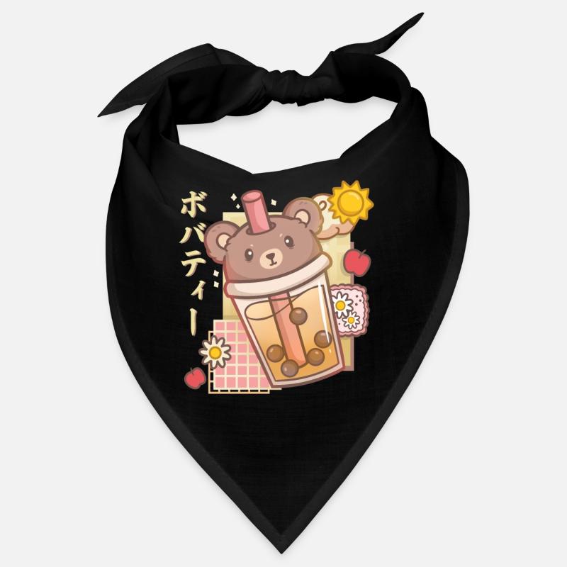 Bear Boba Tea Bubble Tea Anime Kawaii Bandana